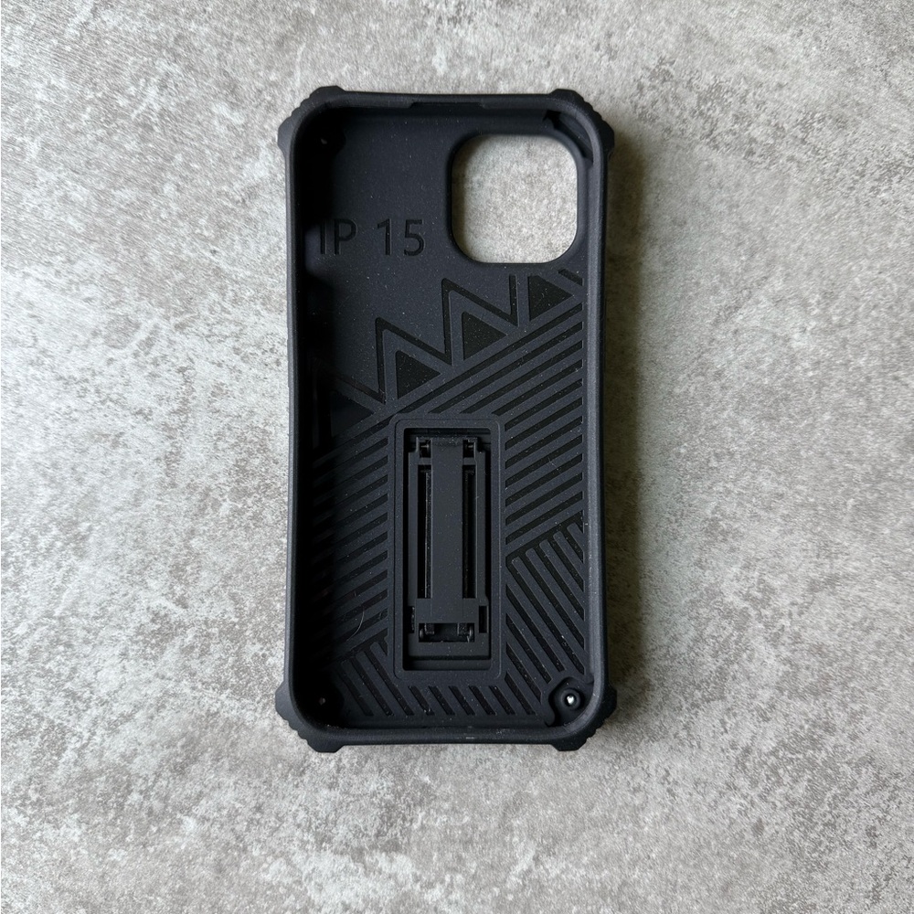 Black Rugged Phone Case for iPhone 15